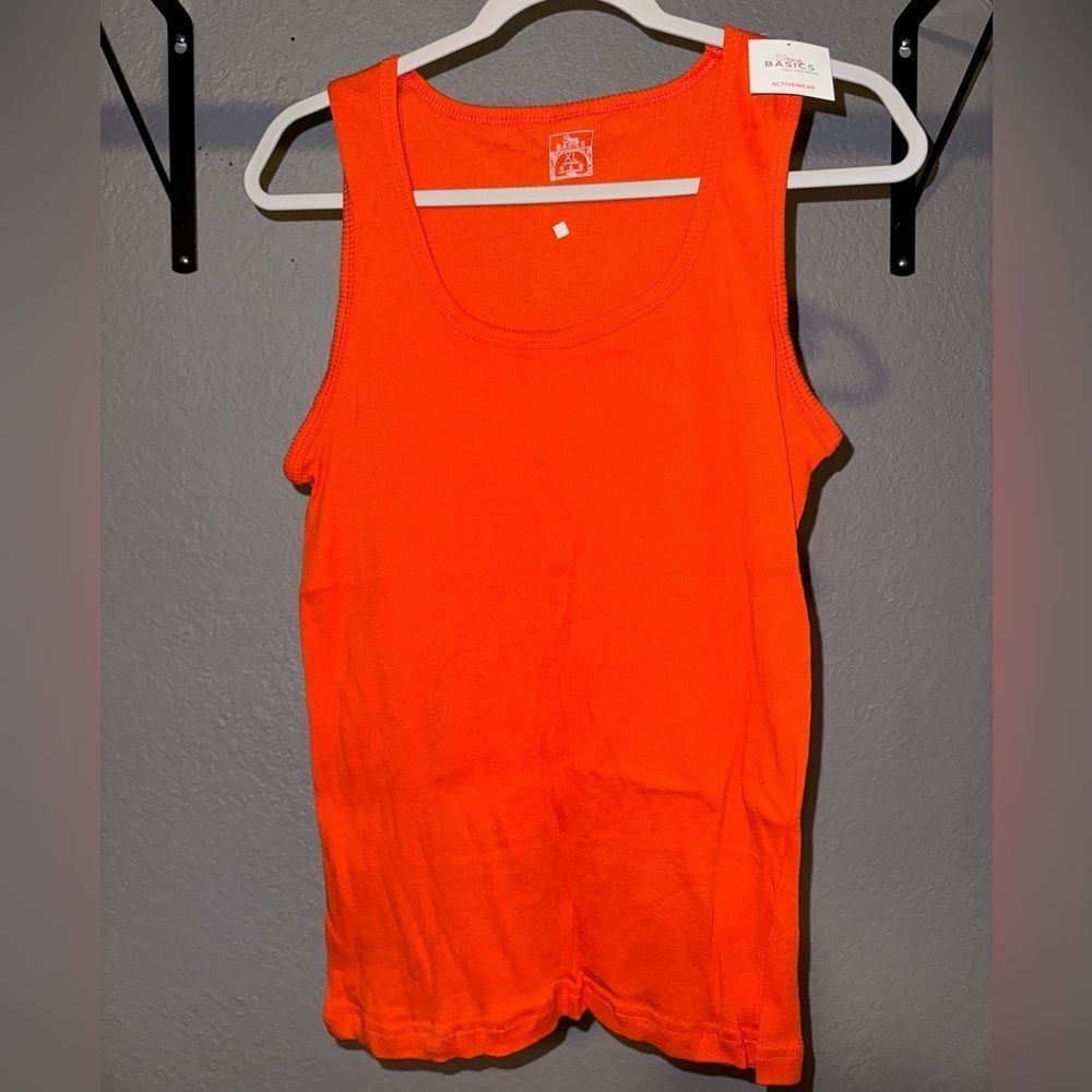 Sexy Basics orange/redish tank top woman size XL NWT